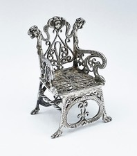 MINIATURE SILVER CHAIR LONDON 1900