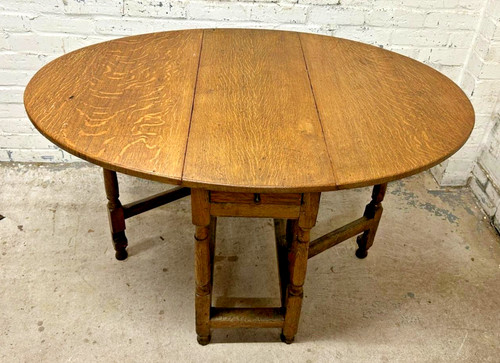 Antique victorian oak drop - oak,