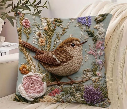 Wren bird cushion cover 6 - wren,
