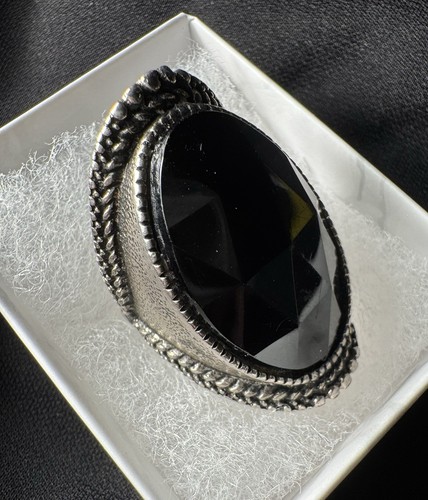 Vtg sz9 jet black - vtg, silver