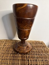 Vintage large wooden tall - wooden, vase