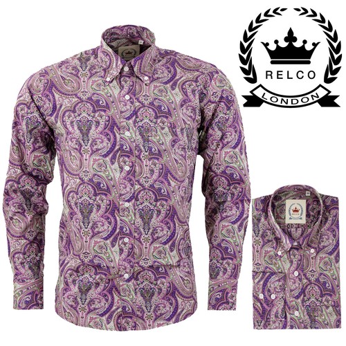 Relco men purple - men's, paisley