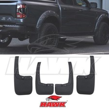 MATTE BLACK SPLASH GUARD MUD FLAPS FRONT AND REAR FOR FORD RANGER T9 2023+