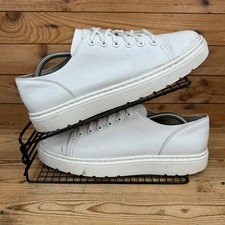 Dr Martens Shoes Mens Size UK 9 Dante White Leather Lace Up Casual Emo DM