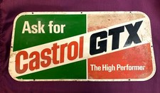 Castrol GTX Motor Oil 60s/70s Original Metal Tin Sign 70x33cm NOT A REPRODUCTION