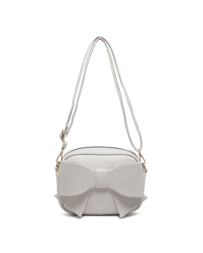 Bow crossbody shoulder bag - crossbody, pu