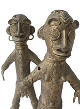 Fine, rare Vere Male And Female Bronze Figures. Superb examples. 38cm. Nigeria.