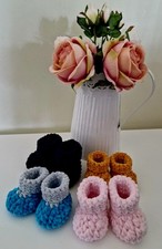Handmade Crochet Baby Booties, Perfect Newborn Baby Gift