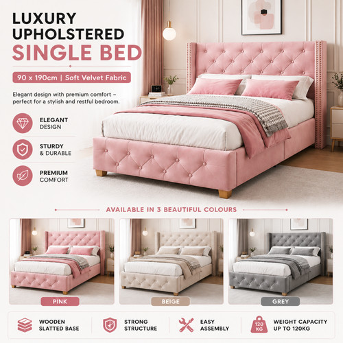 Luxury upholstered single - luxury,