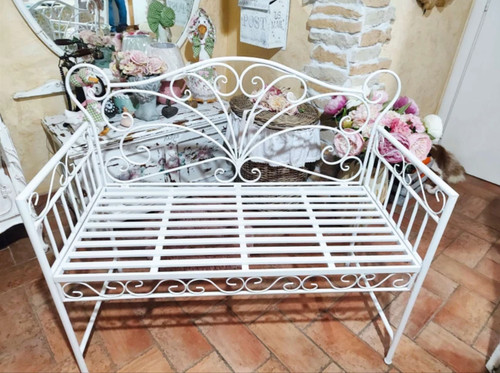 Metal garden bench seater - metal, 2