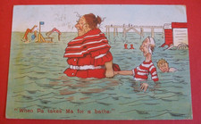 1906 comic SEASIDE WHEN PA