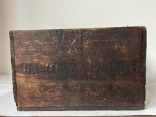 Vintage Wooden Wood Fruit Advertising Box Crate - California Prunes - USA