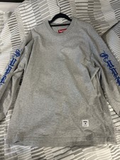 Supreme Long Sleeve T-Shirt  Grey/Blue Size M