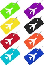 2 x  Pack Pvc Silicone  Luggage Tags Holiday Suitcase Labels Travel Bag  Colour