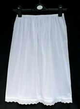 New White Underskirt Size 12-16 XL Half Slip Cotton Rich Petticoat 27" Waistslip