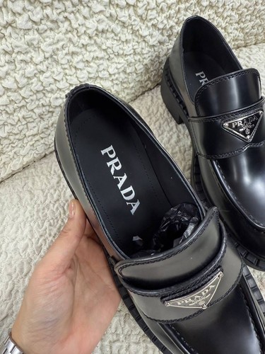 Prada black leather - prada, platform