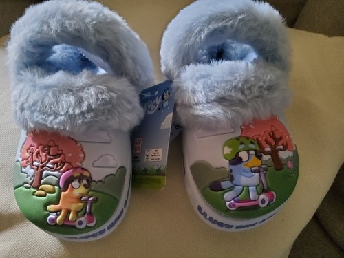 Blue bluey lined slipper - slipper, clogs