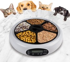 Koolatron Lentek Automatic Pet Feeder Wet Dry Food Dispenser 5 Bowl Automatic P