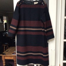 PhaseEight Striped Warmweight Tunic Dress  Smart UK14. Chest 40” Length 36”.