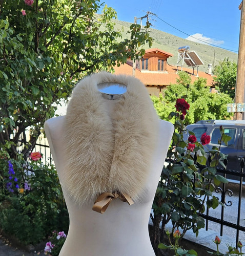 Real fur fox collar - fur, with