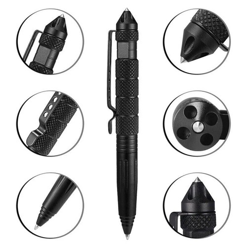 Black tactical pen - black,