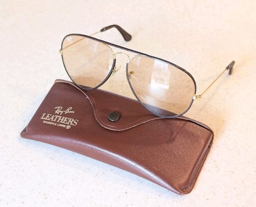 Vtg ray ban leathers - vtg, ray-ban