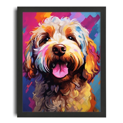 Happy cockapoo print wall art - cockapoo,