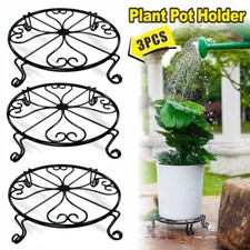3X Metal Iron Flower Plant Pot