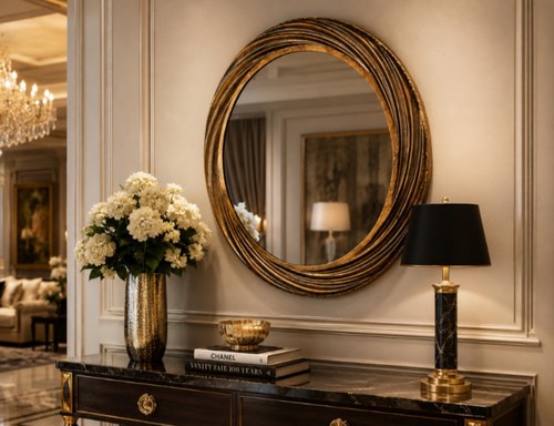 Swirl framed mirror classy - swirl,