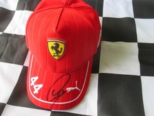 LEWIS HAMILTON FERRARI CAP signed SILVERSTONE 2025