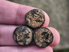 3 random authentic Ancient Greek bronze coins (lot A)