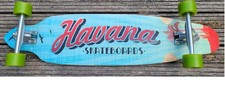 Superb Havana Skateboards Longboard with Green Mojitos Wheels 37 inch Long