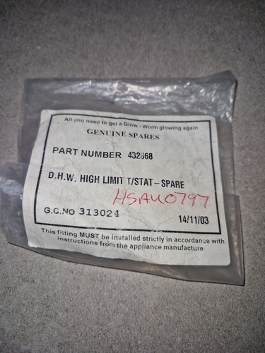 Glow worm 432868 high limit - high,