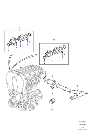 Land rover engine thermostat - rover,