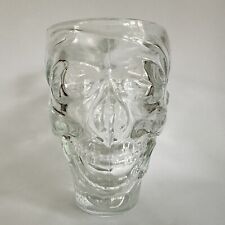 Skull Glass Treasure Island Tankard Pirate Luminarc USA Clear 32 oz Heavy Mug