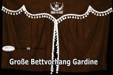 Truck curtains brown white