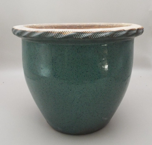 Speckled green stoneware cm - green,