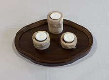 3pcs Rustic Pine Wood Candle