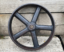 Vintage Large Heavy Industrial Cast Iron Flywheel 11" Wheel Cog Cart 2-1/2" Wide