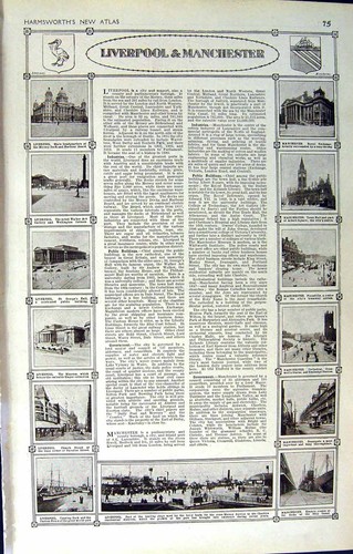 Old vintage print map 1922 - print,
