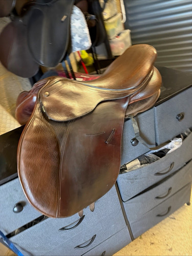 Brown leather bates - leather,