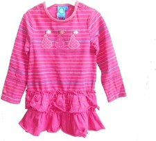 Gagou Tagou Girl's Dress with Frill 3T, Pink