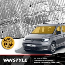 FITS VW CADDY LWB MAXI 2021+ 10PC SET FULL THERMAL WINDOW BLINDS SET - TAILGATE