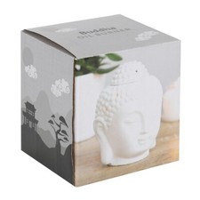 White Thai Buddha Head Ceramic