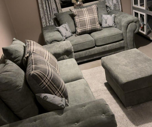 Verona grey fabric sofa set - verona,