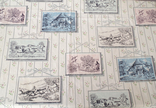 Vintage fabric pieces each - fabric, 2