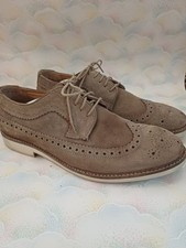 H By Hudson Shoes Grey Leather Suede Lace Up Brogues Size 45 UK 10.5