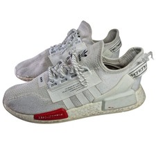 Adidas NMD_R1 V2 UK9 White Mens Trainers Poor Condition 