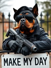 Beware of the dog rottweiler