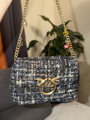 Pinko mini love bag tweed - bag, flap